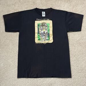 Vintage 90’s Jaguar Animal Extinction T Shirt Size Large (flawed)